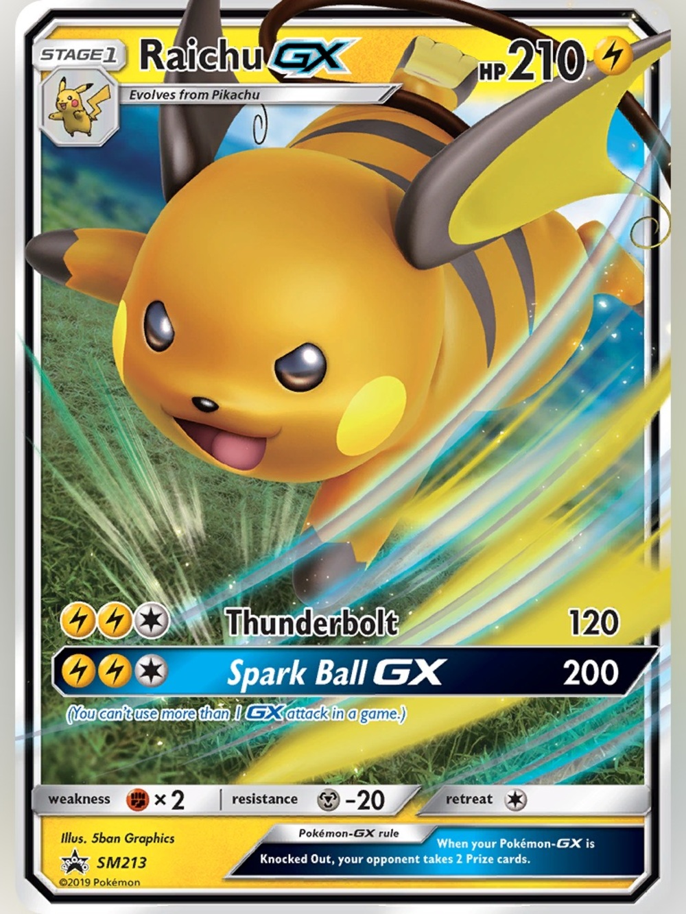 Raichu EX SM213 Jumbo